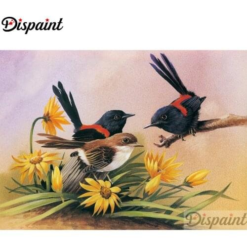 Dispaint Full Square/Round Drill 5D DIY Diamond Painting "Animal bird flower"3D Embroidery Cross Stitch Home Decor Gift A12323