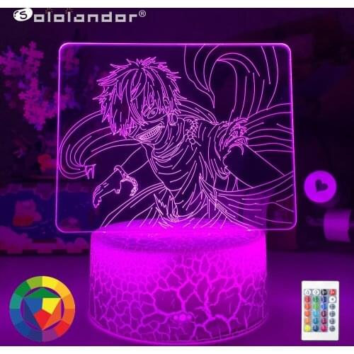 Newest Tokyo Ghoul 3d Lamp Ken Kaneki for Bedroom Decor Nightlight Cool Birthday Gift Acrylicc Led Night Light Anime Tokyo Ghoul