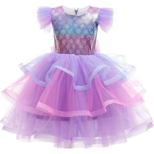 2021 Girls New Pettiskirt Spring And Summer Children Birthday Party Dress Wedding Princess Dresses Baby Clothes Dress For Girls