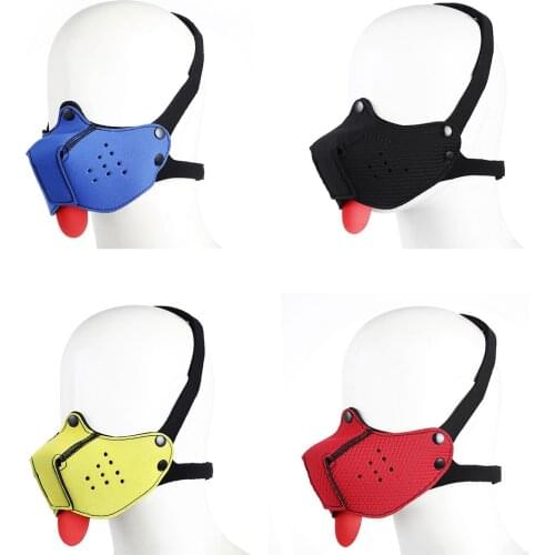 New Sexy Fetish Bondage Dog Rubber Hood Mask with Detachable Nose for Women Bdsm Puppy Play Mask Flirt Erotic Products