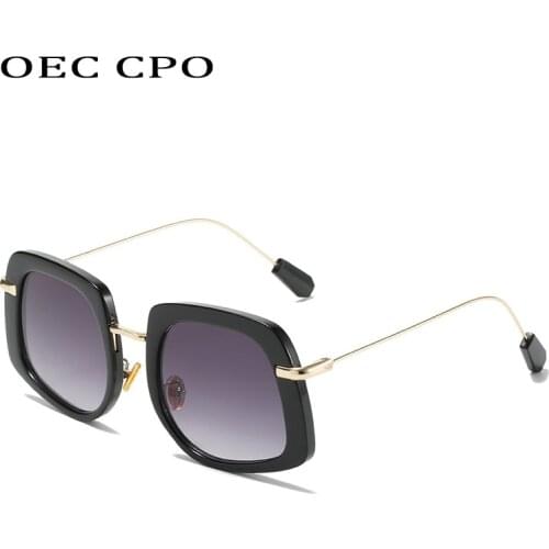 OEC CPO Trendy Square Sunglasses Women Men 2021 Brand Designer Gradient Lens Sun Glasses Female Vintage Punk Eyeglasses Uv400