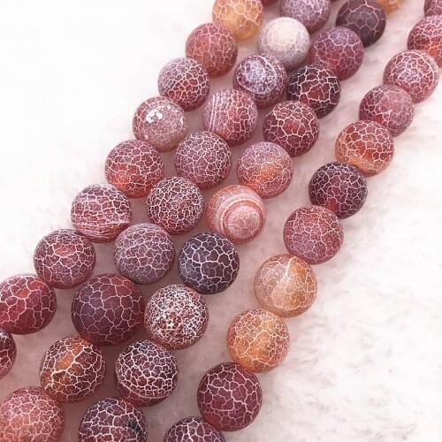 Wholesale 6/8/10mm Natural Stone Bead Dream Fire Dragon Veins Onyx Agat Loose Stone Beads For Making Bracelet DIY #07