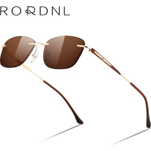 Oval Progressive Prescription Sunglasses for Women Myopia Optical Sun Glasses Female Rimless Multifocal Bifocal Eyewear Brand