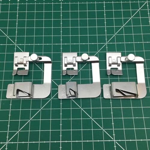 3pc Adjustable Rolled Hemmer Sewing Foot Sets Fit for Most Low Shank Sewing Machines, (1 Inch, 3/4 Inch, 1/2 Inch) 5BB5003