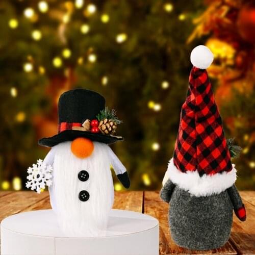 Christmas Hat Antlers Dwarf Gnome Doll Ornaments Cute Cartoon Dwarf Elf Decor