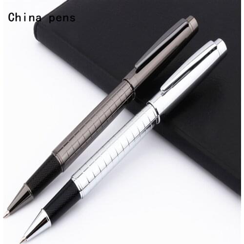 Luxury quality 865 Gray platinum ine Business office Medium Nib Rollerball Pen New School student Supplie