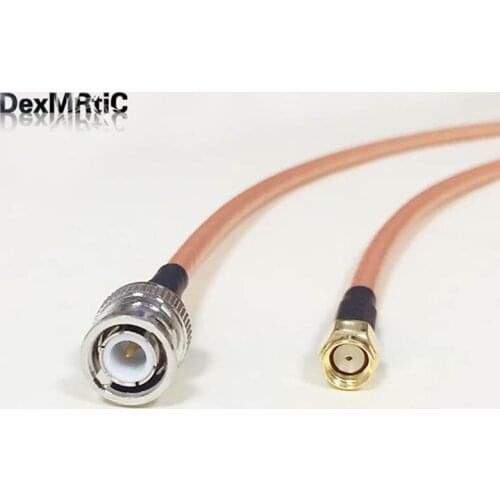 SMA-BNC Cable Adapter RP-SMA Male Plug Switch BNC Male Pigtail RG142 50CM/100CM low loss high quality