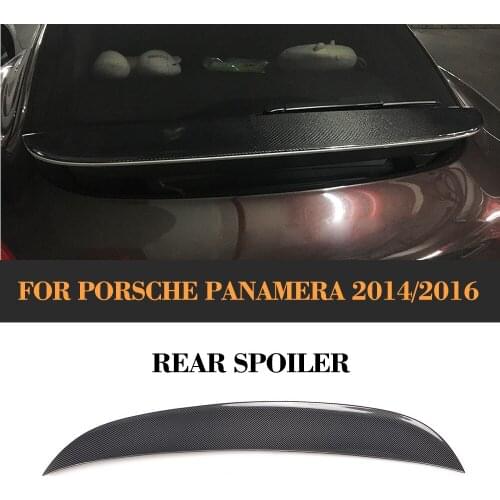 Carbon fiber Rear Duck Spoiler for Porsche Panamera 2014 2016 Trunk Boot lip wing Spoiler Car Styling