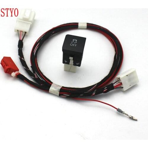 STYO Car ESP OFF ASR Switch Button +Harness/Cable for VW Jetta MK5 5 GOLF 6 MK6 VI 1KD 927 117