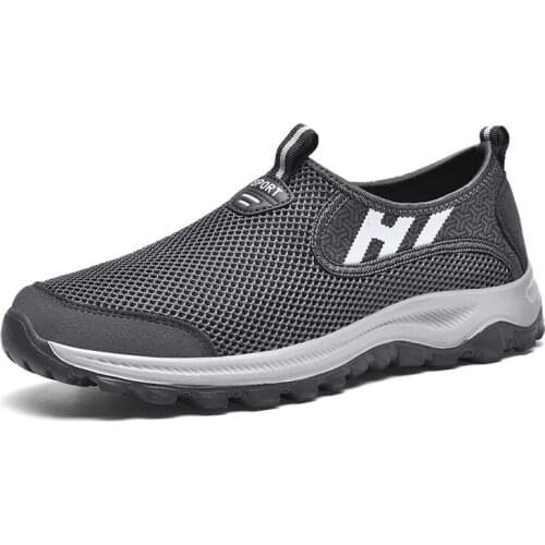 Spring 2021 New Mens Shoes Fashion Breathable Mens Flat Shoes Mesh Zapatillas Hombre Cozy Mens Walking Shoes Chaussure Homme