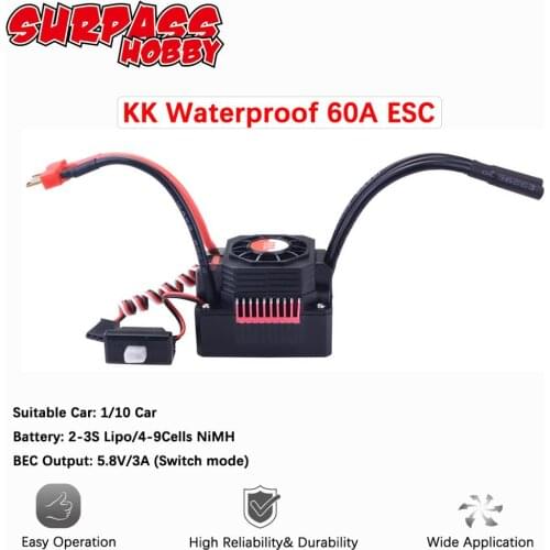 Waterproof Brushless Senseless Speed Controller 60A ESC for 1:10 RC Crawler Buggy Drift Car Accesorries rc esc