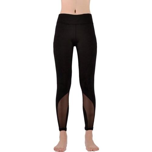 Ladies Mesh Patchwork Yoga Pants Sports High Waist Stretch Sportswear Fitness Leggings Nine Minutes of Pants Woman Tight Pants