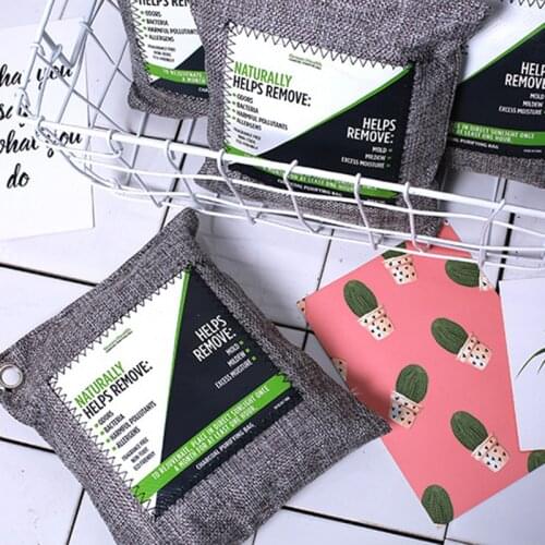 1/2/3/8pcs Bamboo Charcoal Odor Eliminator Bag Odors Absorber Moisture Remover for Home Closet H99F