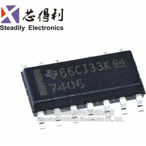 10pcs/lot Original Sn7406dr SOIC-14 High Voltage Output Six-Way Inverng Buffer/Driver