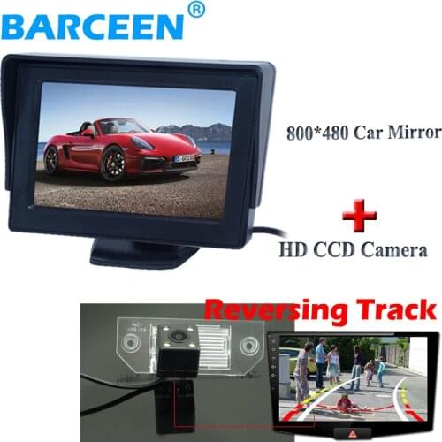 170 visual angle+Dynamic track line +4.3" lcd car screen monitor with 4 led car parking camera for ford-focus sedan on sale