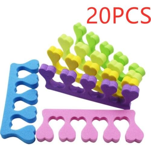20PCS/10Pair Nail Art Toes Separators Fingers Foots Sponge Soft Gel UV Tools Polish Manicure Pedicure Nail Art Tools