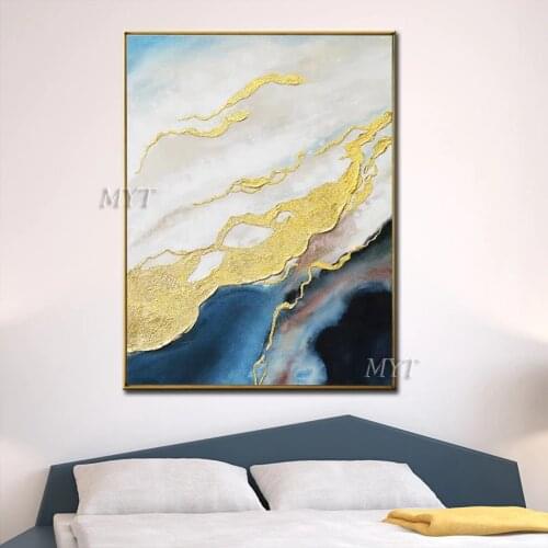 The Waves Of The Sea Abstract Oil Painting Modern Wall Art Living Room No Frame Picture Home Decoration Painting 100% Handmade