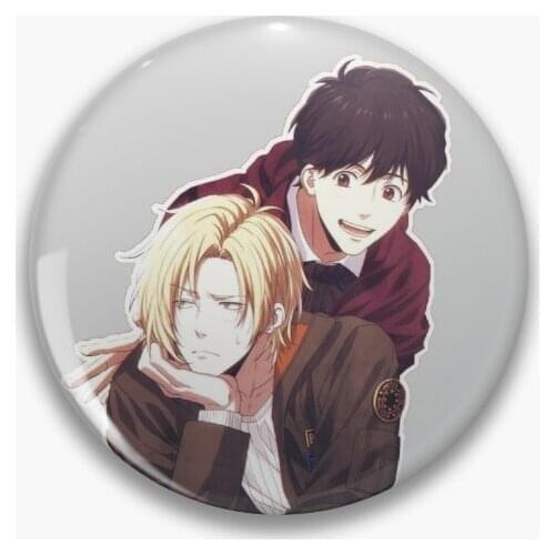 Banana Fish Asheiji Soft Button Pin Cute Decor Funny Brooch Lapel Pin Creative Clothes Gift Lover Cartoon Women Hat Collar
