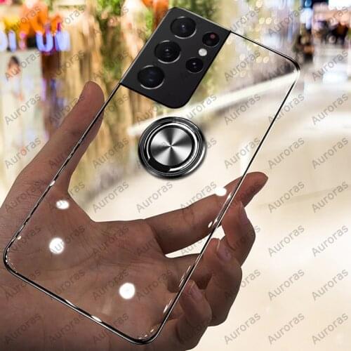 For Samsung S21 Ultra Case Anti-fall Clear Case Shockproof With Ring Note20 Ultra A52 A72 A32 Samsung Galaxy S21 Plus S20 FE