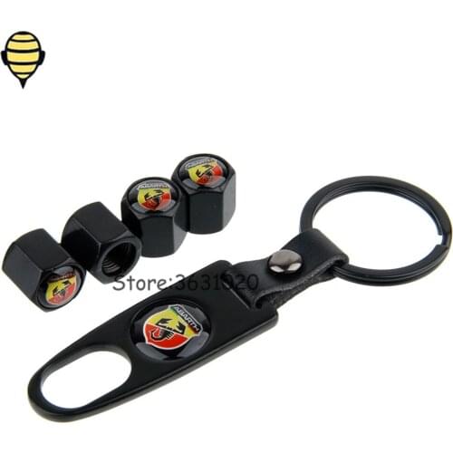 For Abarth Car Styling Auto Accessories Car Wheel Tire Valve Stem Caps For FIAT 500 punto stilo bravo ducato freemont linea 124