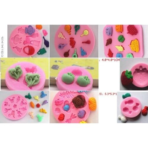 Vegetable and fruit silicone lace mould cake decorating mold chocolate