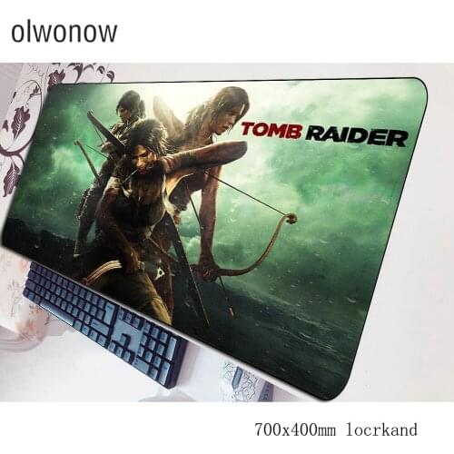Tomb raider mouse pad Personality Computer mat 70x40cm gaming mousepad large laptop padmouse keyboard games pc gamer desk