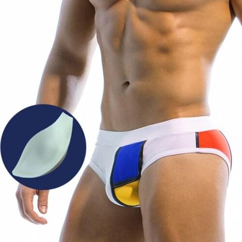 Sexy Pouch Pad Push Up Swim Briefs Men Gay Swimwear Man Swimsuits Swimming Trunks Quick Dry Mens Bathing Suits Male Surf Short