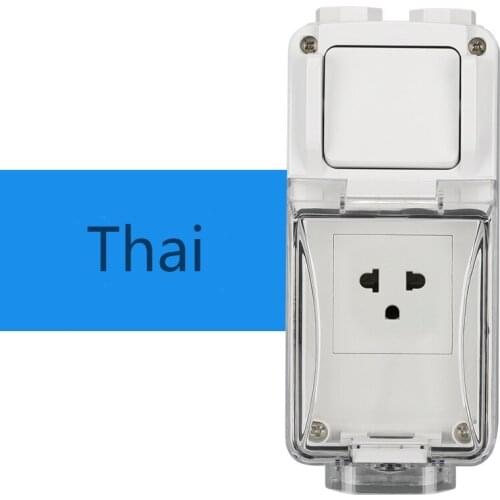 Outdoor waterproof socket IP66 Thai 15A onebutton power-off industrial rain-proof charging socket