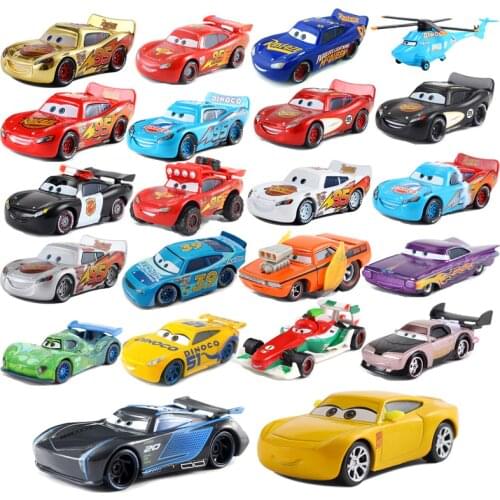 New Disney Pixar Car 3 toy car McQueen Jackson family 1:55 die-cast metal alloy model toy car 2 male birthday Christmas gift