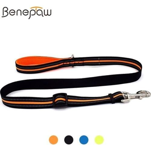 Benepaw Adjustable Nylon Pet Leash Dog Comfy 4 Colors Lightweight Reflective Leashes For Large Small Dogs Durable Accessories