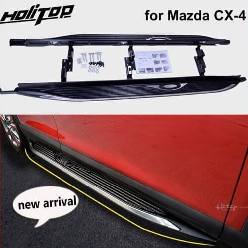 Real luxurious side step nerf bar running board for Mazda CX-4 2018 2019 2020,guarantee excellent quality,free drill hole