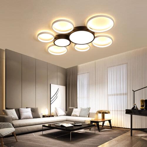 Factory direct Nordic modern living room LED ceiling lamp bedroom lamp restaurant LED chandelier hotel lamp round LED lamp