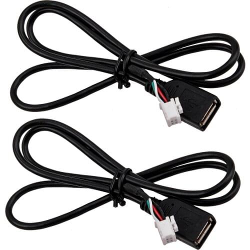 Universal 4Pin & 6Pin Connector USB Extension Cable Adapter Fit For Android Car Radio Stereo