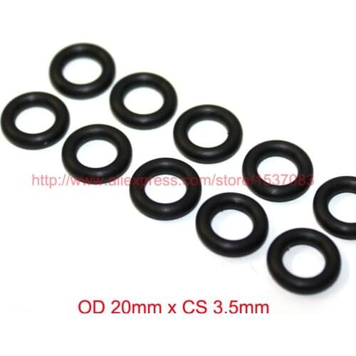 OD 20mm x CS 3.5mm black NBR nitrile o ring o-ring oring sealing rubber cord