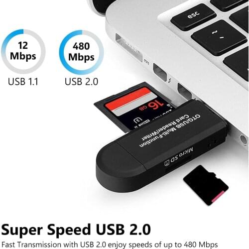 SD Memory Card Reader For Android Phone PC Micro USB OTG To USB 2.0 Adapter SD Card Reader Micro SD To Micro USB OTG Adapters