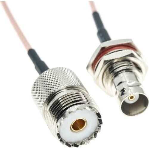 UHF Female SO239 to BNC Female Nut Bulkhead RF Coaxial Cable RG316 Jumper Pigtail FPV