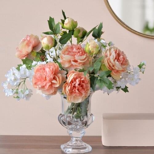 Nordic Vase Ornaments Glass Vases Dry Flower Home Decoration Living Room Hydroponics Flower Vase