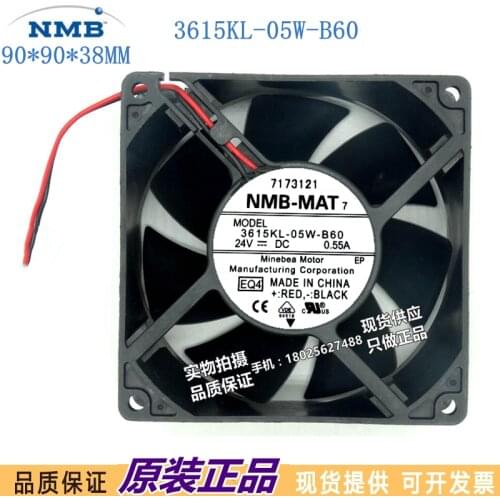 New original NMB 3615KL-05W-B60 9cm 9038 24V 0.55A inverter cooling fan