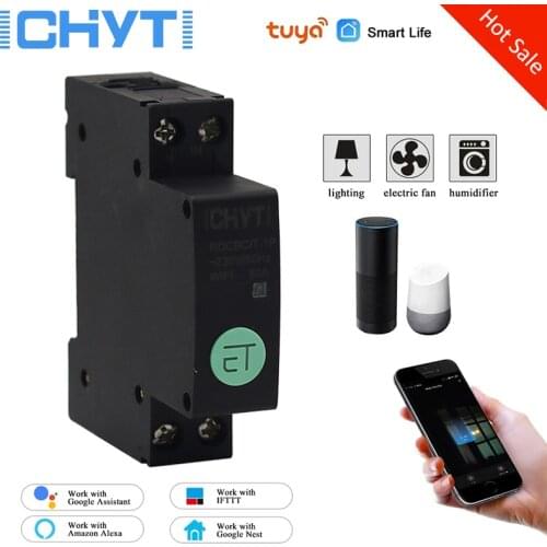 63A tuya WiFi Smart Circuit Breaker Switch with Alexa google home for Smart Home