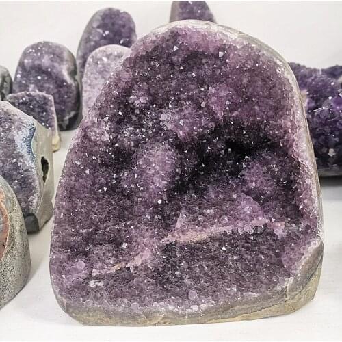 High quality Natural amethyst block decoration small amethyst decoration natural decoration smile gift decoration Feng Shui ZP