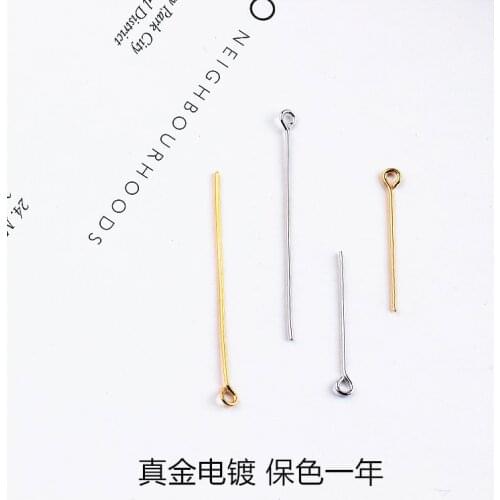 DIY handmade jewelry accessories earbob material 9 word needle nine nine word needle gold plating color for a year