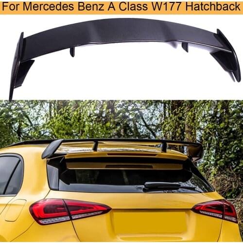 Car Rear Roof Spoiler Wing for Mercedes Benz A Class W177 Hatchback 2019 2020 Carbon Fiber Rear Wing Boot Lid Spoiler
