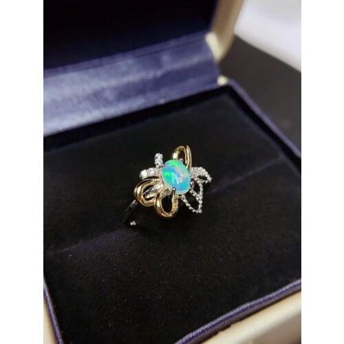 Female Party Jewelry New 100% Natural and Real Tanzanite Ring 925 sterling silver Ring