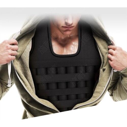 35KG Loading Weight Vest For Boxing Weight Training Workout Fitness Gym Equipment Adjustable Waistcoat Jacket Sand Clothing