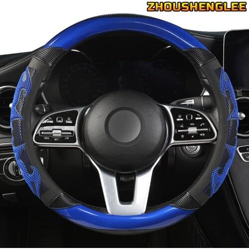 ZHOUSHENGLEE Microfiber Leather Car Steering Wheel Cover For Mazda 2 3 5 6 7 8 CX3 CX5 CX7 CX98 CX9 MX5 MX7 RF Version