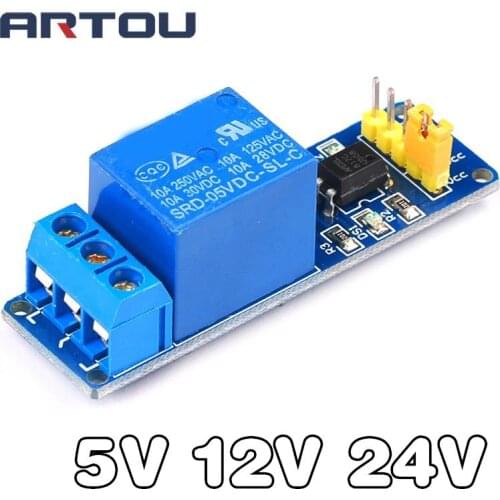 5V 12V 24V 1 Channel Relay Module Low Level Trigger with Optocoupler Relay Output 1 way Relay Module for Arduino