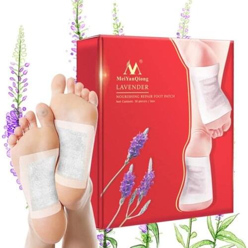 1box Detox Foot Care Foot Pads Lavender Extract Foot Patches for Better Sleep Keeping Weight Reducing Dysmenorrhea Ance EK-Ne