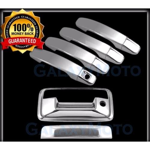15-16 for Chevy Colorado Chrome 4 Door Handle+Tailgate Without Camera Hole Cover