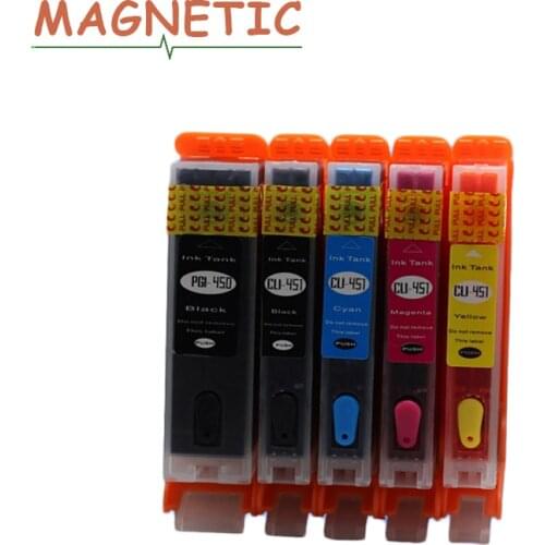 5pcs PGI 450 PGI-450 Refillable Ink Cartridge for Canon iP7140 iP7240 MG5440 MG5540 MG6440 MX924 iX6840 MG6340 iP8740 pgi450