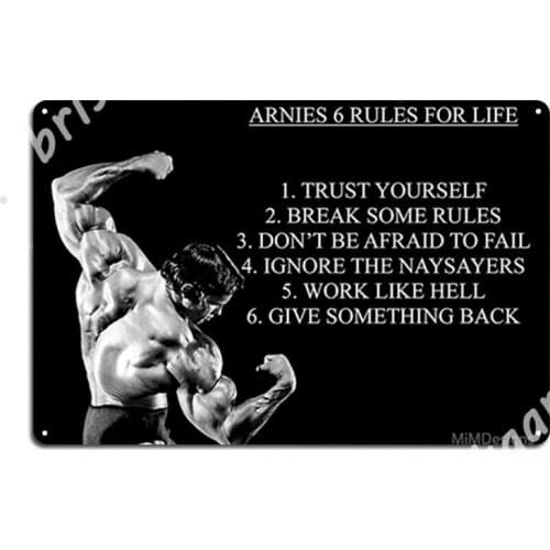 Arnold Schwarznegger Metal Signs Plaques Club Bar Wall pub create Tin sign Posters